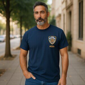 Vintage NYPD Badge T-Shirt with Police on Back XXL